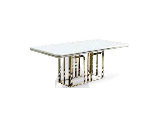 Esstisch 4x Stühle Edelstahlelementen Sideboard Set Esszimmer 6tlg