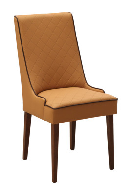 Set 8x Designer Stuhl Leder Lehnstuhl Polster Stühle Gastro Esszimmer Holz
