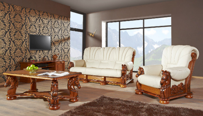 Klassische Zweisitzer Couch Sofas Polster Sofa 2 Sitzer Leder Deko Couchen