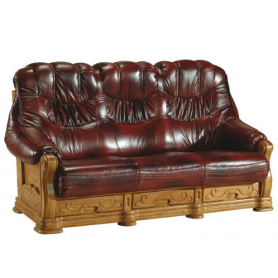 Klassische Dreisitzer Couch Couch Polster Sofa 3 Sitzer Leder Deko Couchen