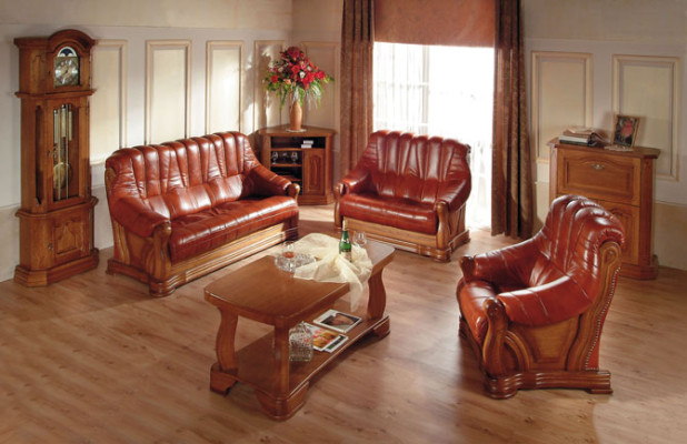 Klassische Zweisitzer Couch Sofas Polster Sofa 2 Sitzer Leder Couchen