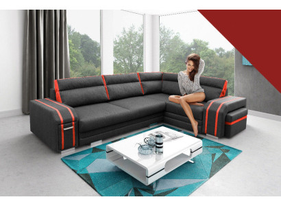 Sofa Schlafsofa Designer Sofa mit Bettfunktion - Bettkasten Ecksofa Couch Sofas