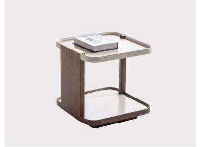 Moderner Braun Beistelltisch Designer Wohnzimmer Holz Quadratisch neu