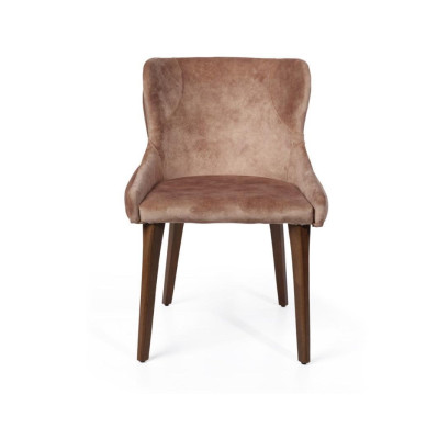 Hellbrauner Chesterfield Stuhl Designer Textilstuhl Stilvolle Esszimmer Sitzmöbel