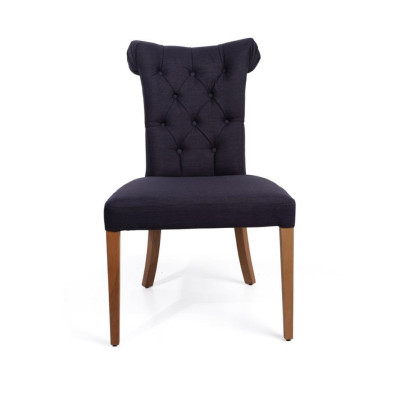 Esszimmer Stuhl Luxus Stoff Massivholz Design Stühle Lehnstuhl Polster Art Deco