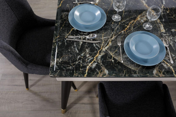 Luxus Esszimmer Tisch Design 4x Stühle Essgruppe Lehnstühle Set Garnitur Möbel