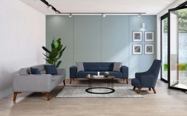 Sofas Moderner Garnitur 331 Sitz Textil komplette Garnituren Möbel