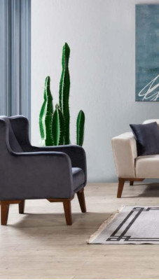 Sofagarnitur 3+3+1 Sitzer Sofa Couchgarnitur Textil Sessel Wohnzimmer