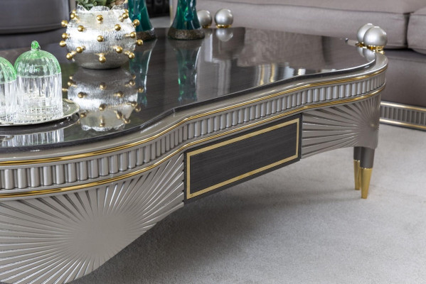 Couchtisch Grau Luxus Couchtische Metall Design Elegantes Wohnzimmer