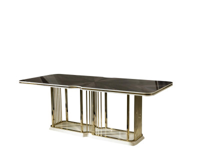 Esstisch Braun Luxus Tische Esszimmer Tisch Metall Elegantes Stil Modern