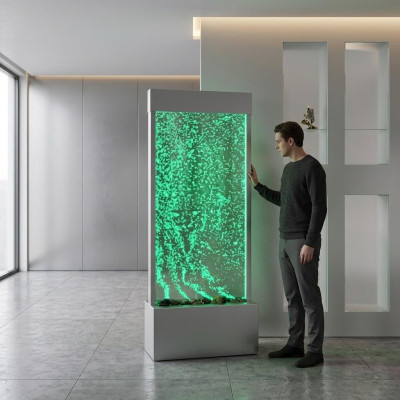 Trennwand Designer Edelstahl Wassersäulen Säulen Wände Led Wand