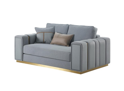 Designer Graue Sofagarnitur 3+2 Sitzer Luxuriöse Polster Couch Set 