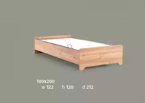 Designerbetten Babybett braun modernes Jugendbett Holzmöbel 100x200cm
