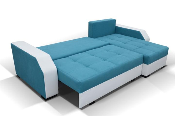 Design Ecksofa Bettfunktion Couch Leder Textil Polster Sofas Couchen Sofa Aris