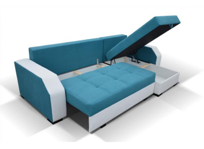 Design Ecksofa Bettfunktion Couch Leder Textil Polster Sofas Couchen Sofa Aris