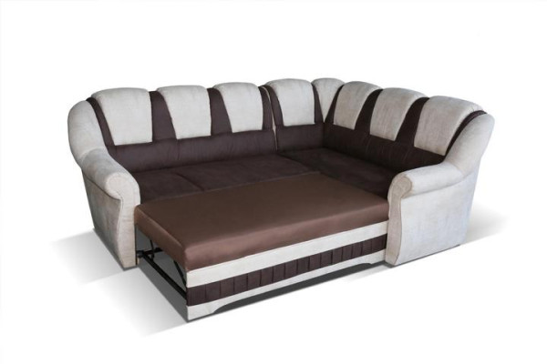 Design Ecksofa Sofa Bettfunktion Couch Schlafsofa Leder Polster Textil Sofas Neu