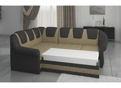 Design Ecksofa Sofa Bettfunktion Couch Schlafsofa Leder Polster Textil Sofas Neu