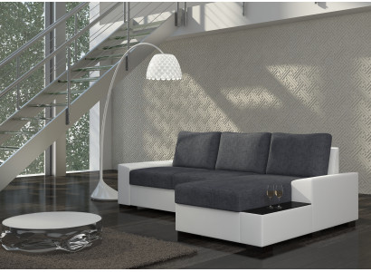 Design Ecksofa Schlafsofa Bettfunktion Sofa Couch Leder Polster Textil Sofas Neu