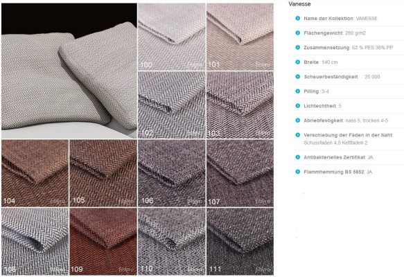 Chesterfield Sessel Fernseh Couch 1 Sitzer Sofa Textil Stoff Couchen Polster #4