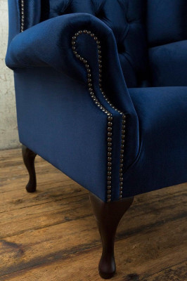 Chesterfield Ohrensessel Sessel 1 Sitzer Polster Couch Sofa Relax Fernseh Neu #1