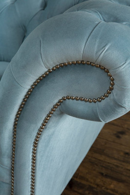 Chesterfield Design Sofa Sessel Couch Polster Luxus Textil Couchen 1 Sitzer #145