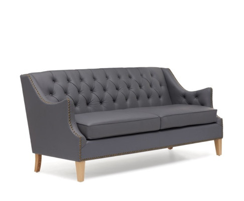 Couch Graue Chesterfield Büro Sofa Emfpangs Couchen Leder Textil Neu jvmoebel ®