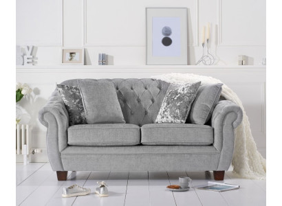 Chesterfield Sofa Couch Polster Stoff Leder Couchen  Polster Garnitur 2 Sitzer