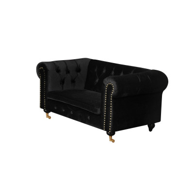 Chesterfield 2 Sitzers Klassische Luxus Barock Rokoko Sofa Textil Leder Couch