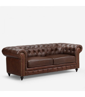 Chesterfield 3 Sitzer Klassische Luxus Barock Rokoko Sofa Textil Leder Couch Neu