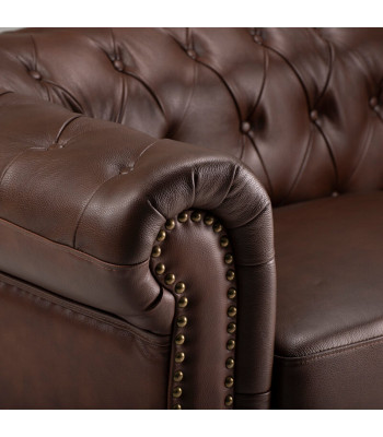 Chesterfield 3 Sitzer Klassische Luxus Barock Rokoko Sofa Textil Leder Couch Neu