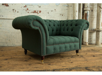 Couch Polster Sofa Textil Chesterfield Couchen Garnitur 1,5 Sitzer Dreisitzer