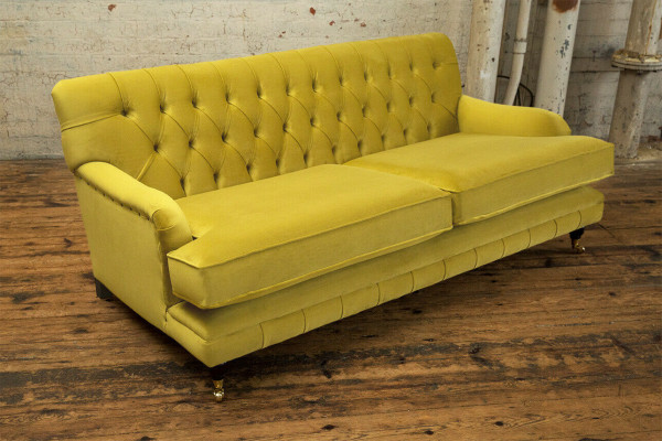Chesterfield 3 Sitzer Design Sofa Couch Polster Sofas Couchen Textil dreisitzer
