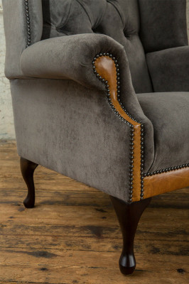 Chesterfield Samt Sessel Sofa Polster Sofas Design Luxus Couch Relax Fernseh Neu