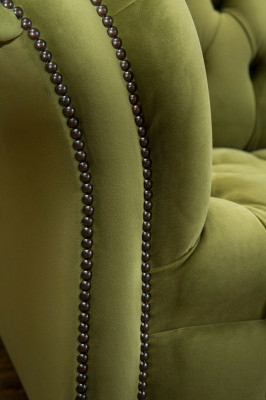 Chesterfield Couch 2 Sitzer Polster Sitz Textil Stoff Leder Couchen Sofas Sofa