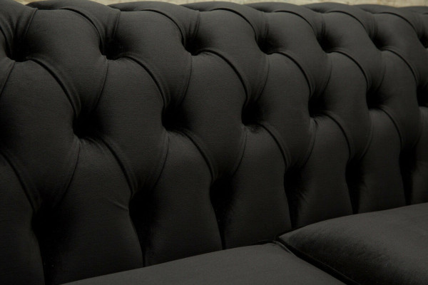 Chesterfield Design Stoff Couch Sessel 1.5 Sitzer Polster Sofas Lounge Neu Club