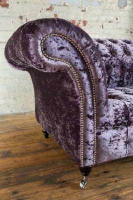 Chesterfield Polster Couch Stoff Couchen Sofa Sitz Garnitur Lehn Neu 2 Sitzer