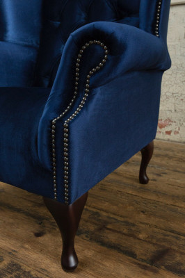 Chesterfield Samt Sessel Sofa Polster Sofas Design Luxus Couch Relax Fernseh Neu