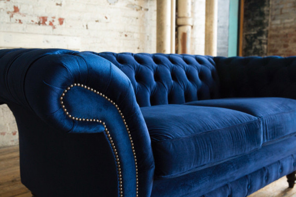Chesterfield Sofa 2 Sitzer Polster Designer Couchen Sofas Garnitur Zweisitzer