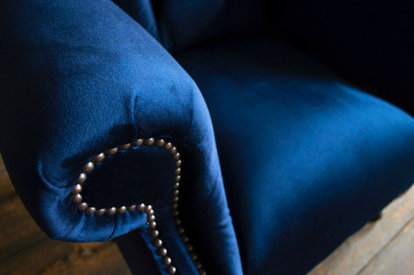 Chesterfield Ohrensessel Sessel Couch Relax Polster Designer Couchen Royal Blau