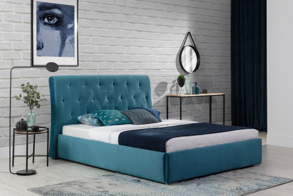 Bett Polster Design Luxus Doppel Hotel Betten 180x200cm Schlaf Zimmer Samt Neu