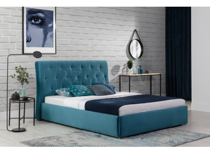 Bett Polster Design Luxus Doppel Hotel Betten 180x200cm Schlaf Zimmer Samt Neu