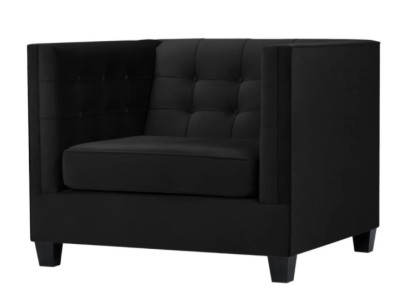 Chesterfield Sessel Kreative Möbel Textil Stoff Schwarz Neu Wohnzimmer