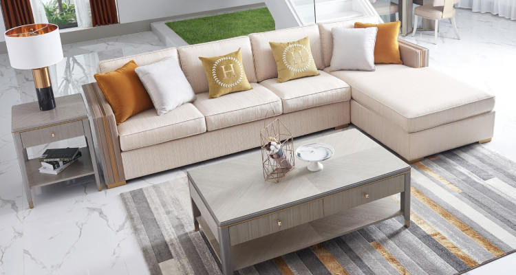 Ecksofa Textil Eck Wohnlandschaft Design Luxus Sofa Couch Eckgarnitur Möbel Neu