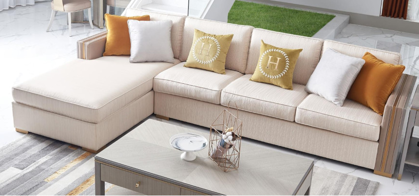 Ecksofa Textil Eck Wohnlandschaft Design Luxus Sofa Couch Eckgarnitur Möbel Neu