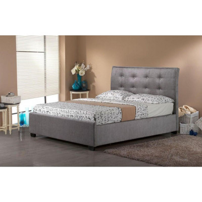 Chesterfield Design Polster Englisches Bett Doppelbett Grau Betten 160/180x200