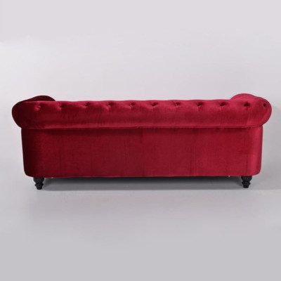 jvmoebel ® - Leder Sofa Couch - Rote Polster Dreisitzer Couch Garnitur 3er Neu