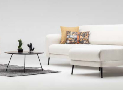 Eckgarnitur Ecksofa L form Stoffsofa Couch Sofa Beige Drehsessel Set