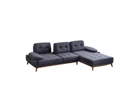 Blaues Wohnzimmer Ecksofa L-Form Couch Stilvolles Sofa Designer Sitzmöbel