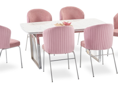 Essgruppe Esstisch 6x Stühle Modernen Tisch Luxus Möbel Esszimmer 7tlg