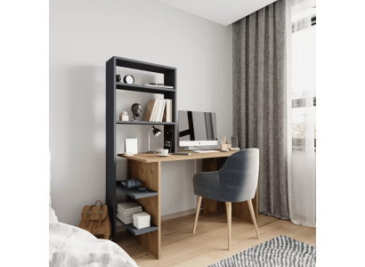 Schlafzimmer Jugendzimmer Schreibtisch Computertisch Modern Design Braun Grau